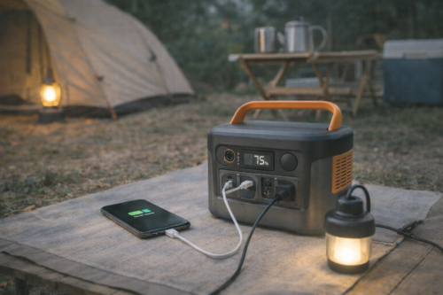 屋内で使用できる小型のポータブル電源
